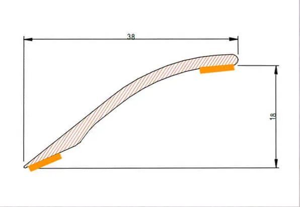 Vinyl Ramp Edge (up to 18mm)